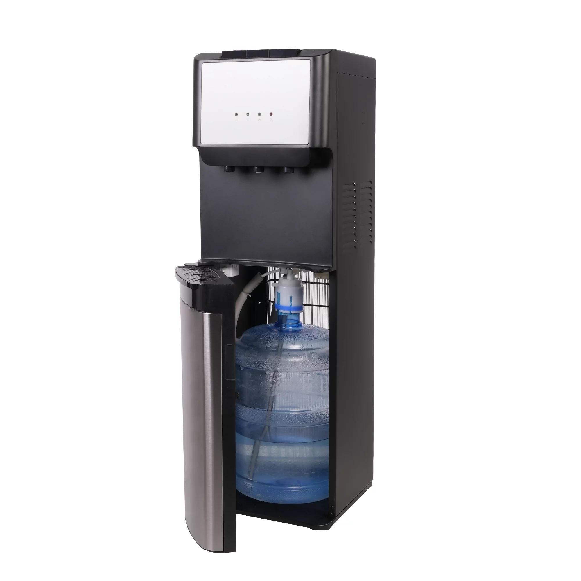 E-Macht 5 Gallon Bottom Loading Cold & Hot Water Cooler Dispenser with 3 Temperature Settings, Stainless Steel | e-macht.com