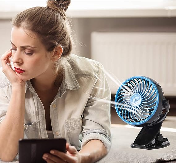 E-Macht Mini USB Powered Desk Fan can 360 degree rotation Fan Speed Adjustable, Personal Fan Strong Airflow and Quiet for Home Office | e-macht.com