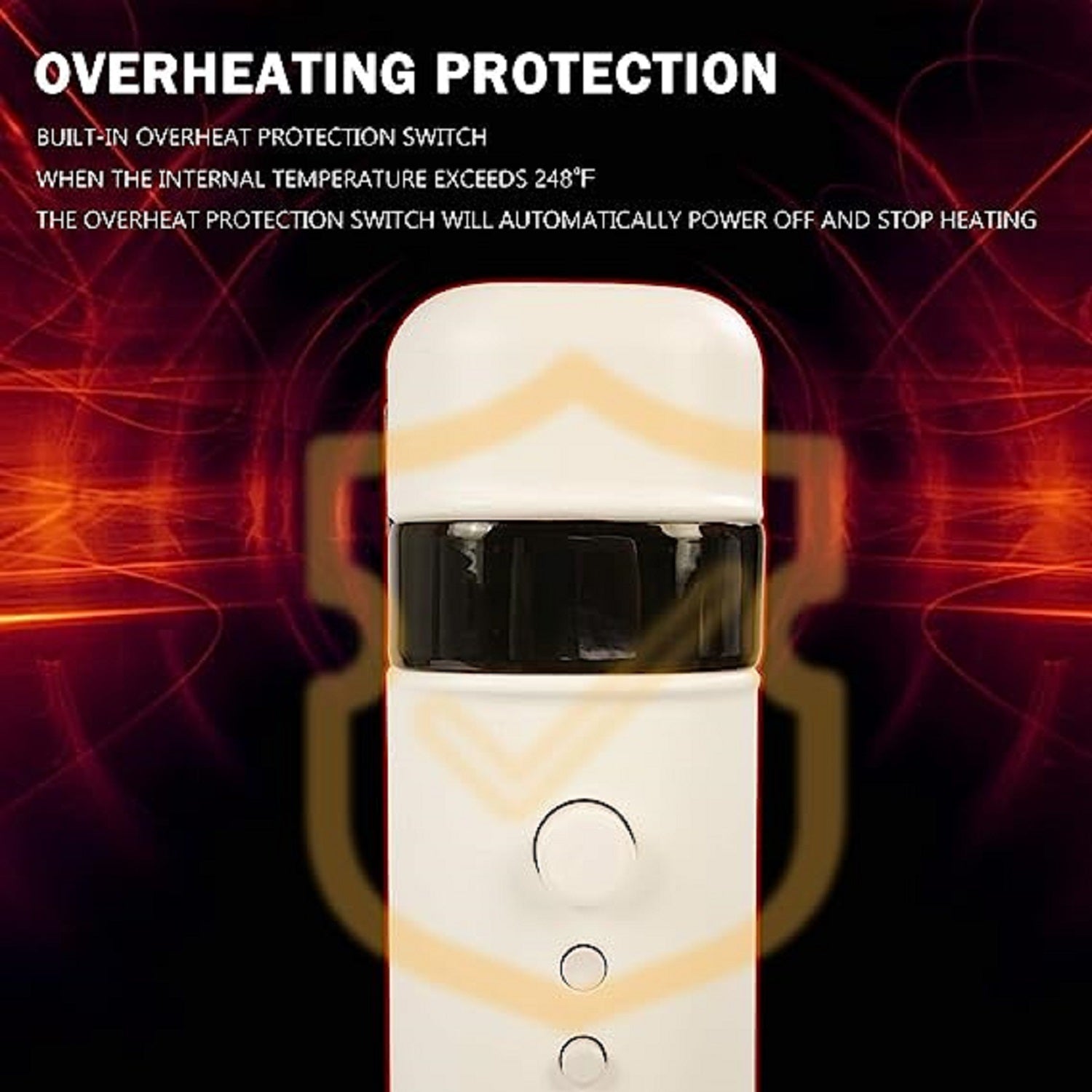 E-Macht Portable Space Heater, 1500w Adjustable Thermostat with Overheat Protection and Tip-over Protection