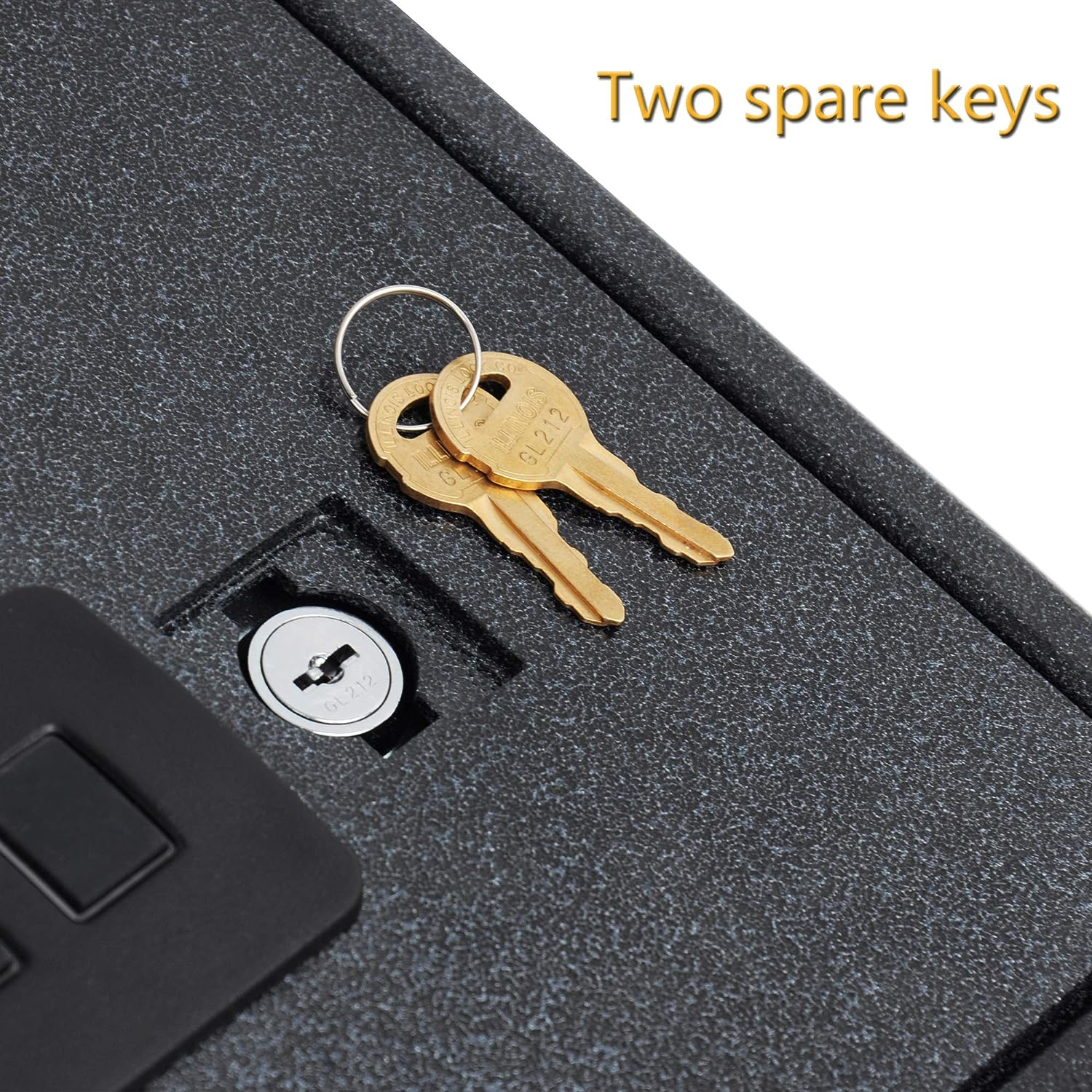 E-Macht Top Open Keypad Safe with LED Display, Cabinet Safes 0.4 Cubic Feet Black