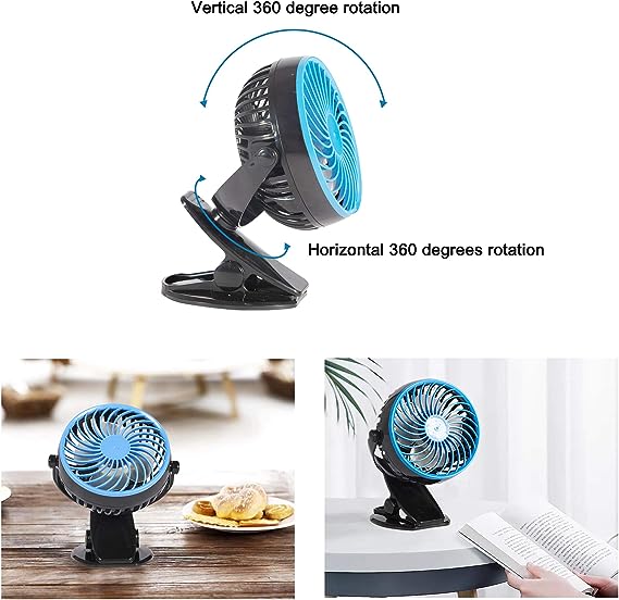 E-Macht Mini USB Powered Desk Fan can 360 degree rotation Fan Speed Adjustable, Personal Fan Strong Airflow and Quiet for Home Office | e-macht.com