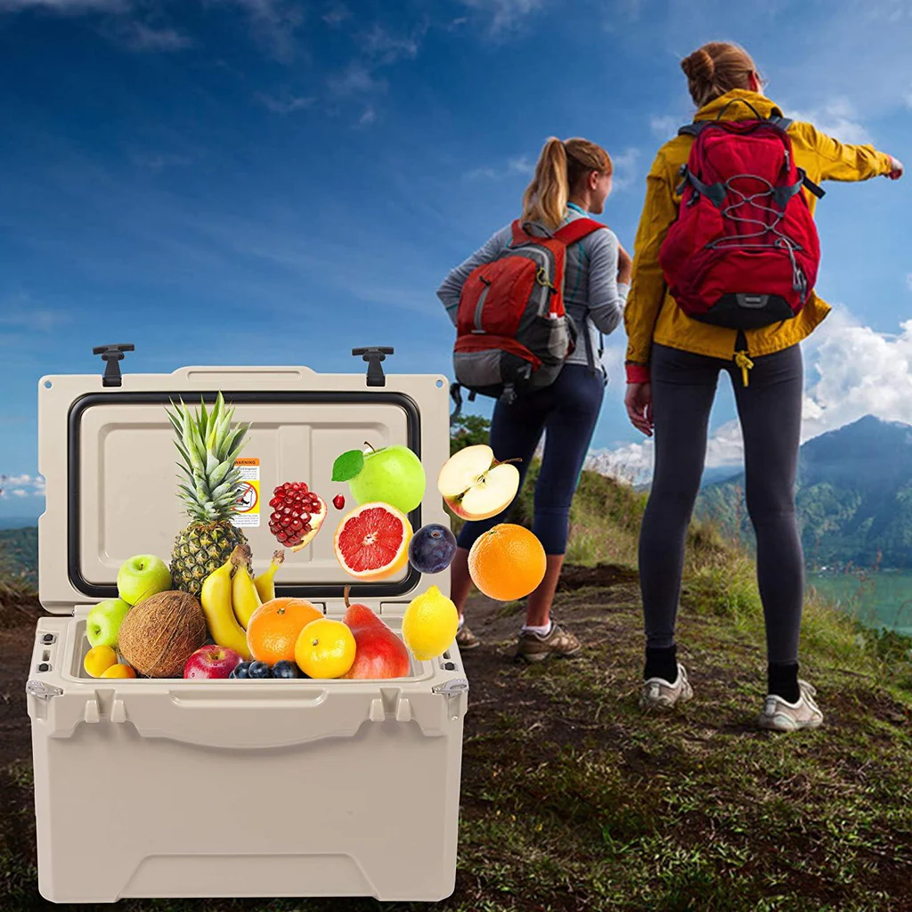 E-Macht 35Quart Rotomolded Insulated Coolers, 5 Days Retention, Heavy Duty Ice Chest for BBQ, Fishing, Drink, Beverage, Camping and Picnic