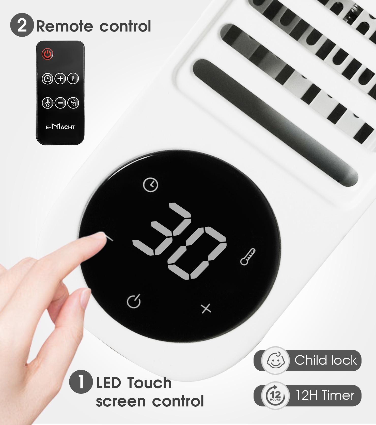 1500W Electric Baseboard Space Heater with Adjustable Thermostat , Remote Included and with Digital Display