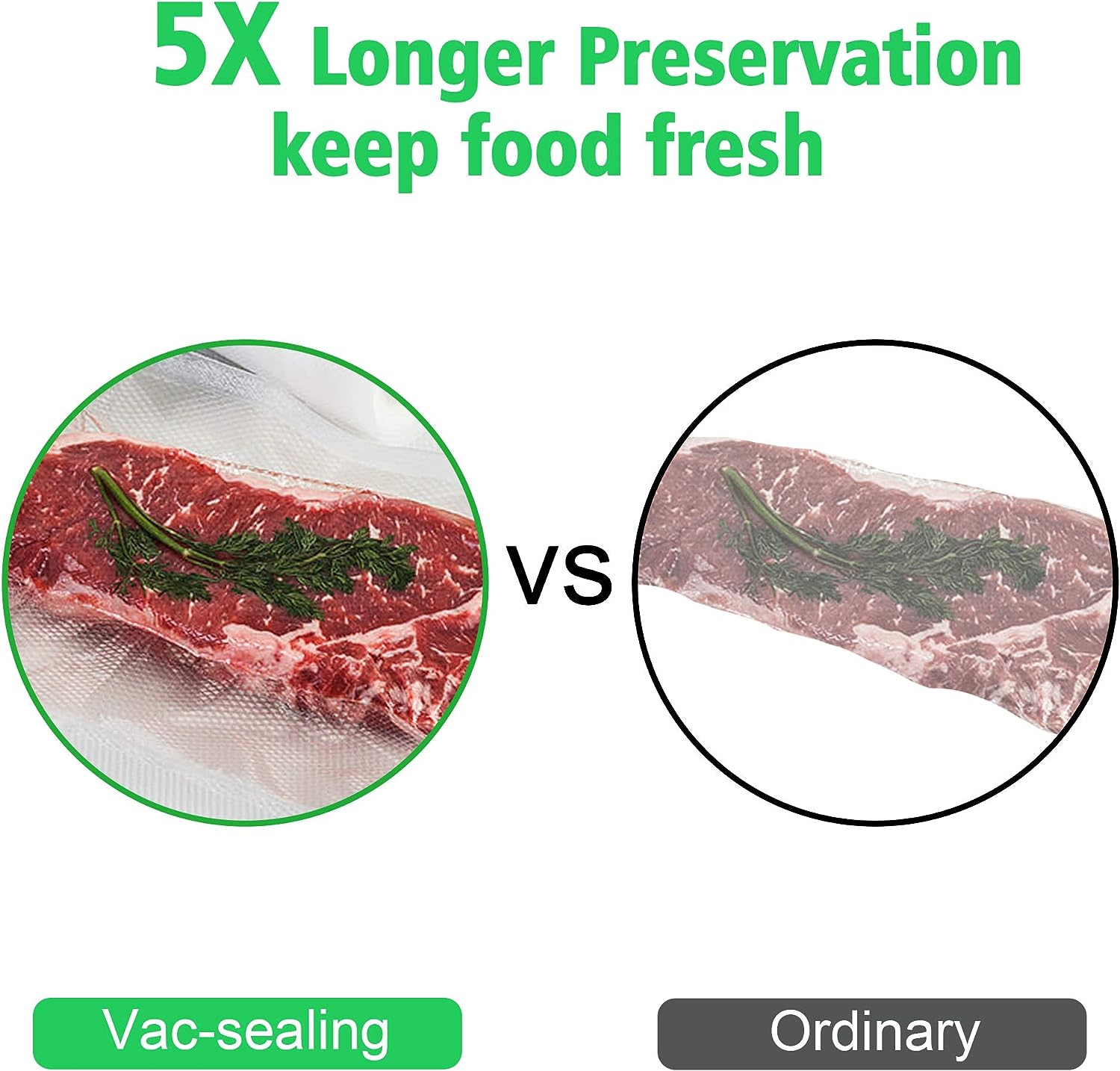 E-Macht Food Vacuum Sealer Machine Strong Suction Power Dry and Moist Mode Starter Kit for Food Preservation and Sous Vide