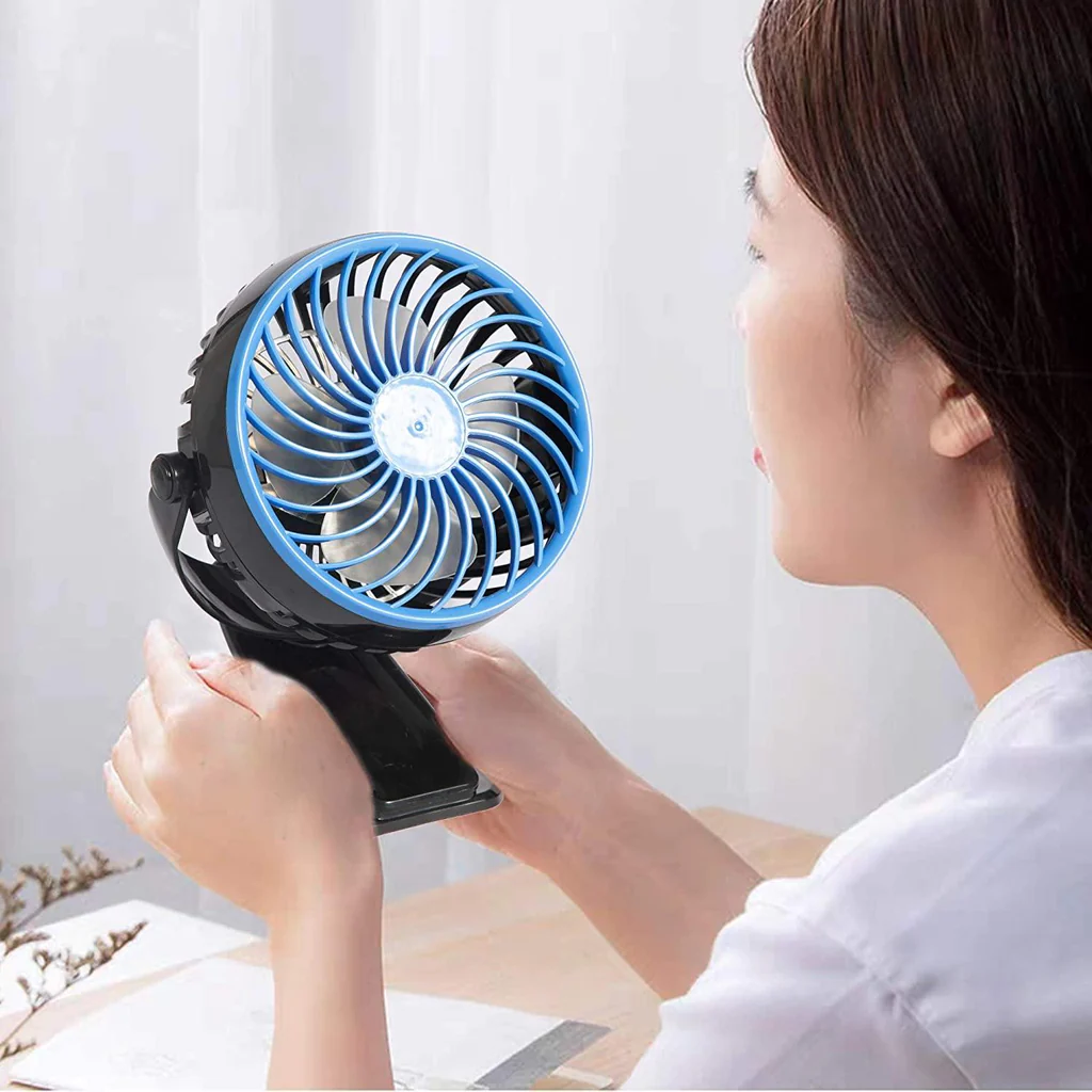 E-Macht Mini USB Powered Desk Fan can 360 degree rotation Fan Speed Adjustable, Personal Fan Strong Airflow and Quiet for Home Office | e-macht.com