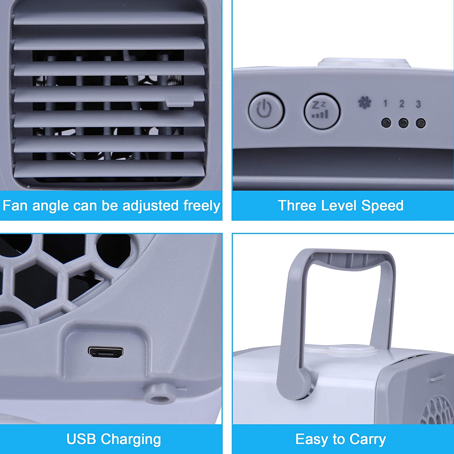 E-Macht Portable Evaporative Air Conditioner Cooler Small Cooling Fan with USB Charge | e-macht.com