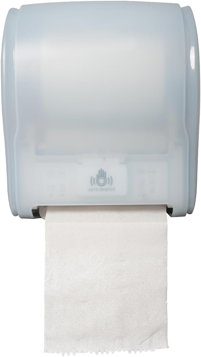 Automatic Tissue Towel Dispenser Wall Mount, Commercial Touchless Hand Towel Holder with Lock, 8 Inch Roll