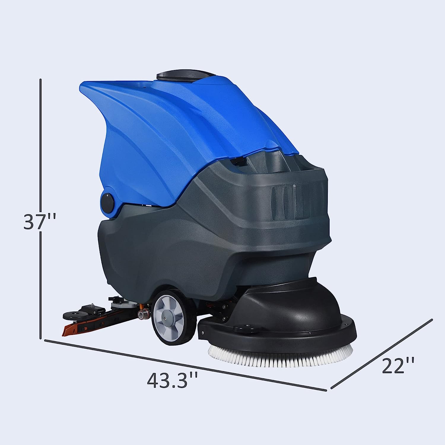 E-Macht Electric Walk Behind Auto Floor Scrubber, 20.8" Brush Diameter | e-macht.com