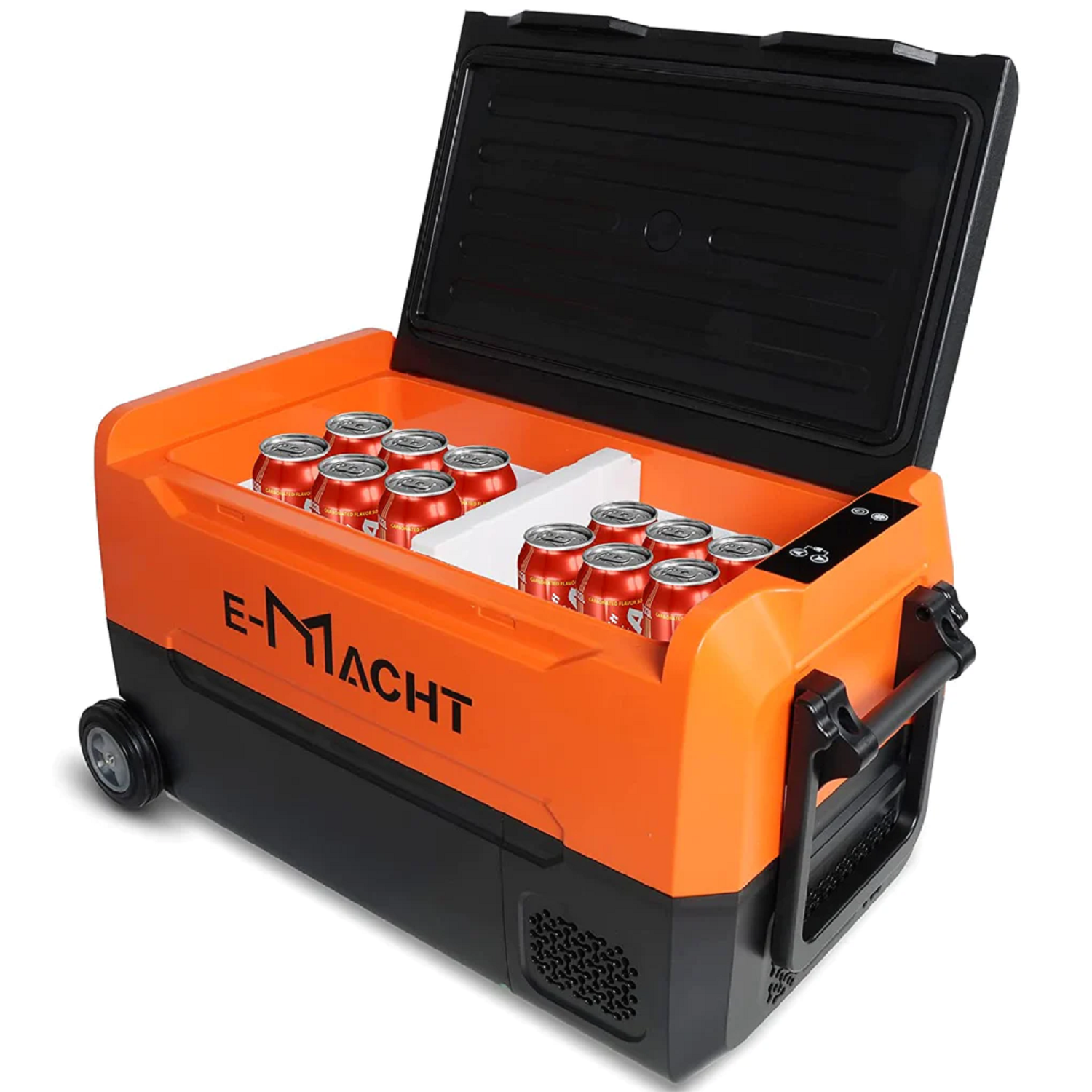 E-Macht Car Refrigerator Portable Dual-zone Freezer, 30L Capacity with LED Lights