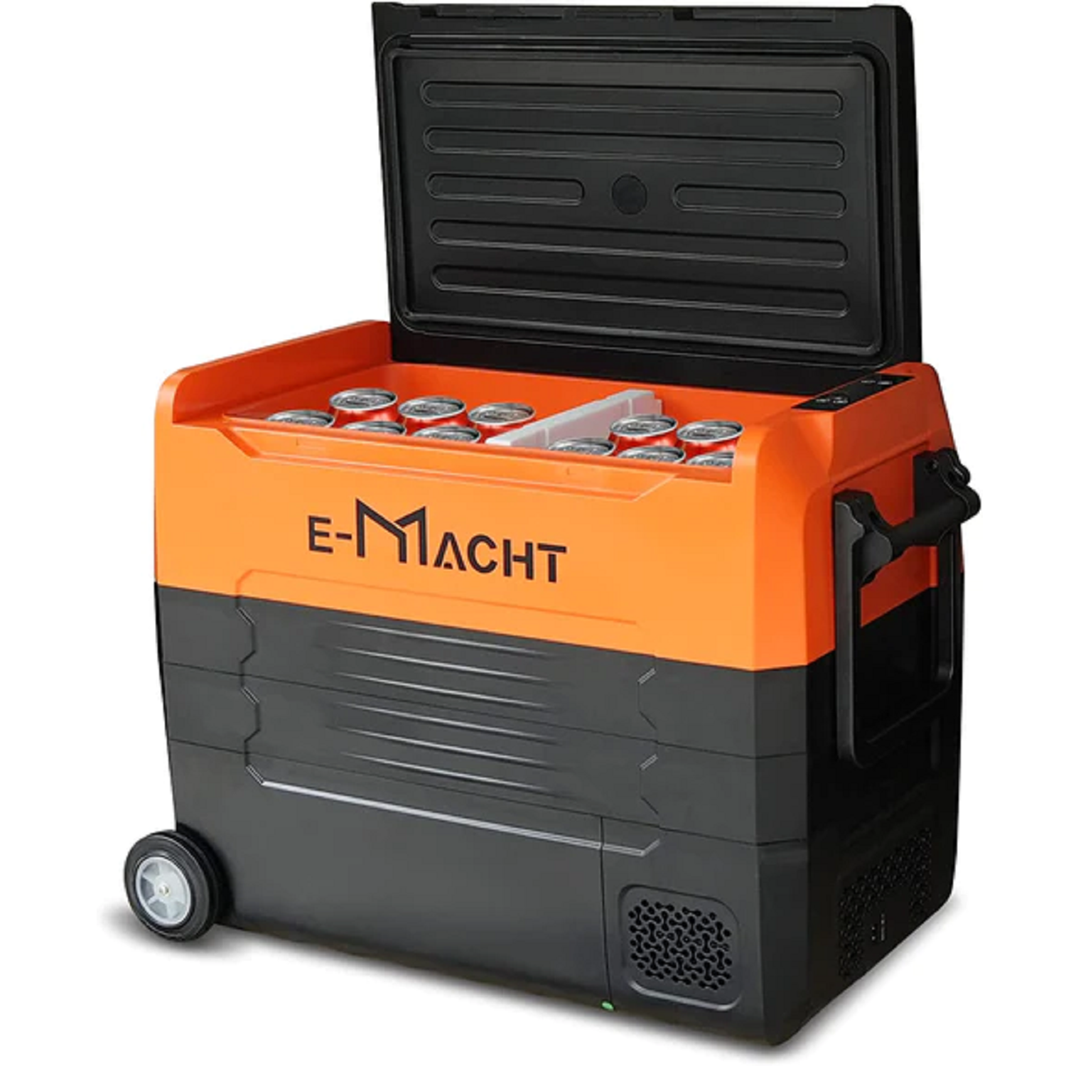 E-Macht Car Refrigerator Portable Dual-zone Freezer, 50L Capacity with LED Lights