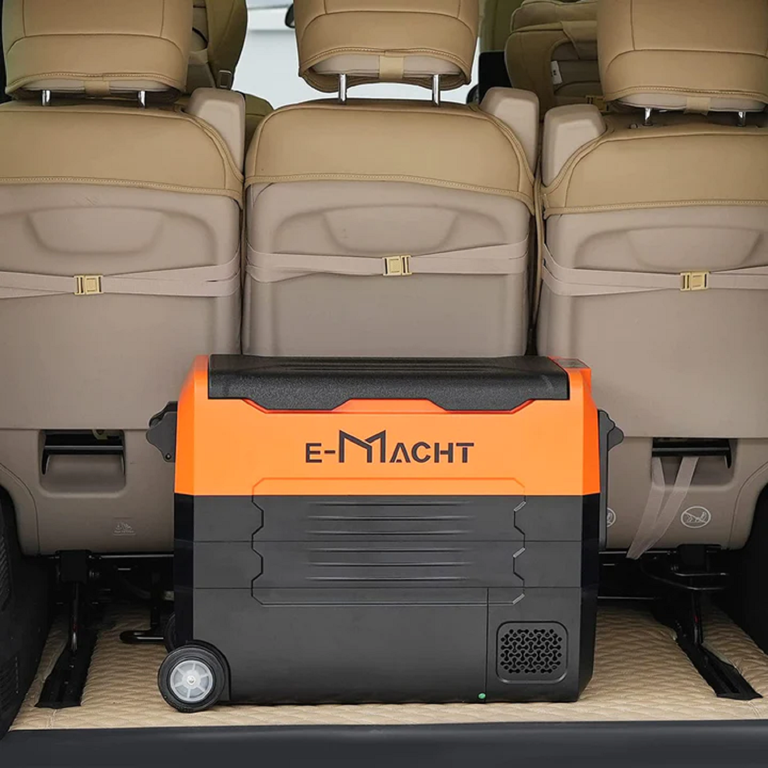 E-Macht Car Refrigerator Portable Dual-zone Freezer, 50L Capacity with LED Lights