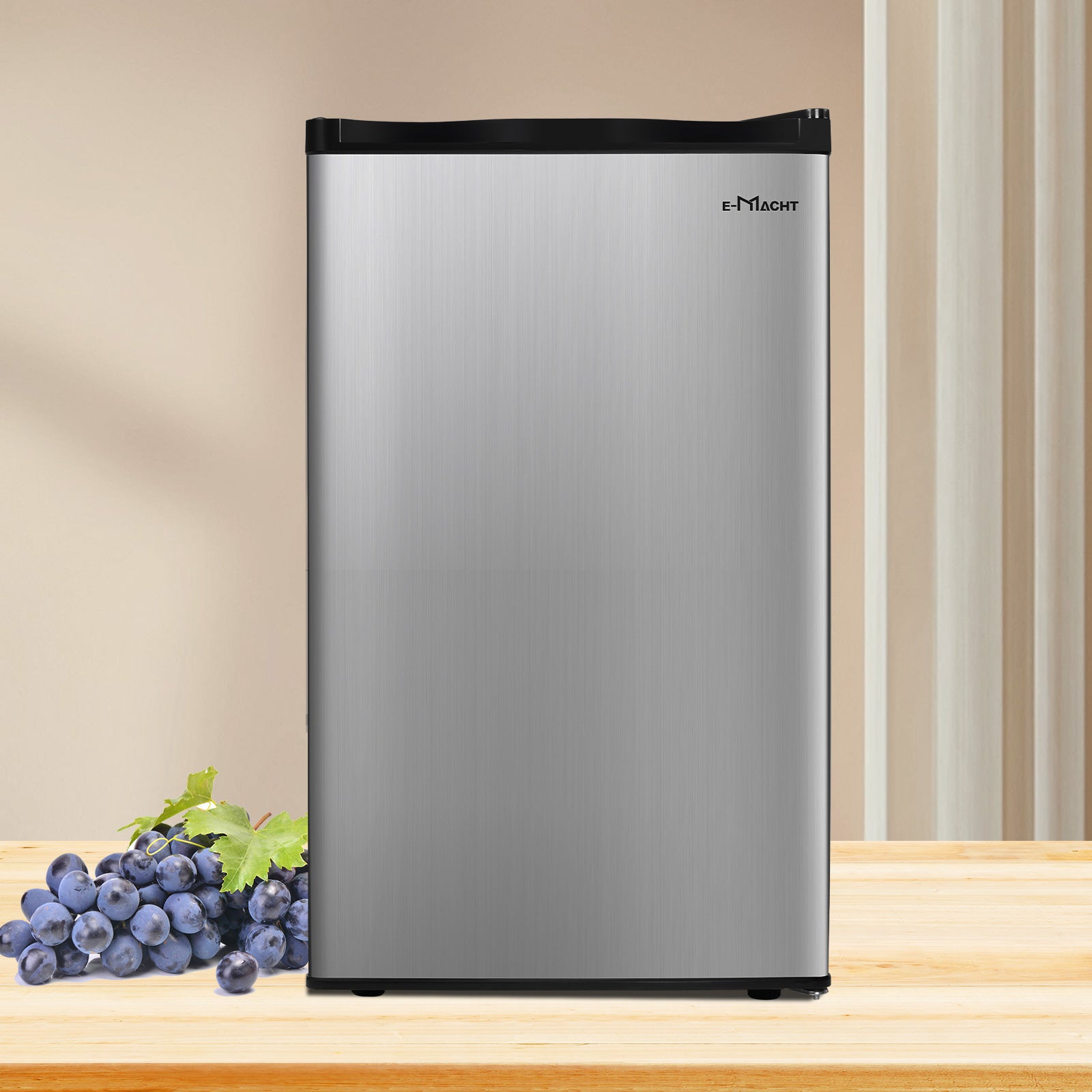 E-Macht 3.2 Cu.Ft. Mini Fridge with Freezer, Removable Shelf，Adjustable Legs, Adjustable Thermostat Control, Removable Shelf | e-macht.com