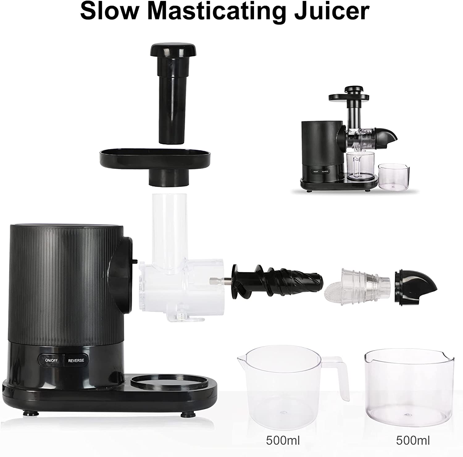 E-Macht Juice Extractor Machines, 304 Stainless-steel Fliter, 2 Speed, BPA-Free